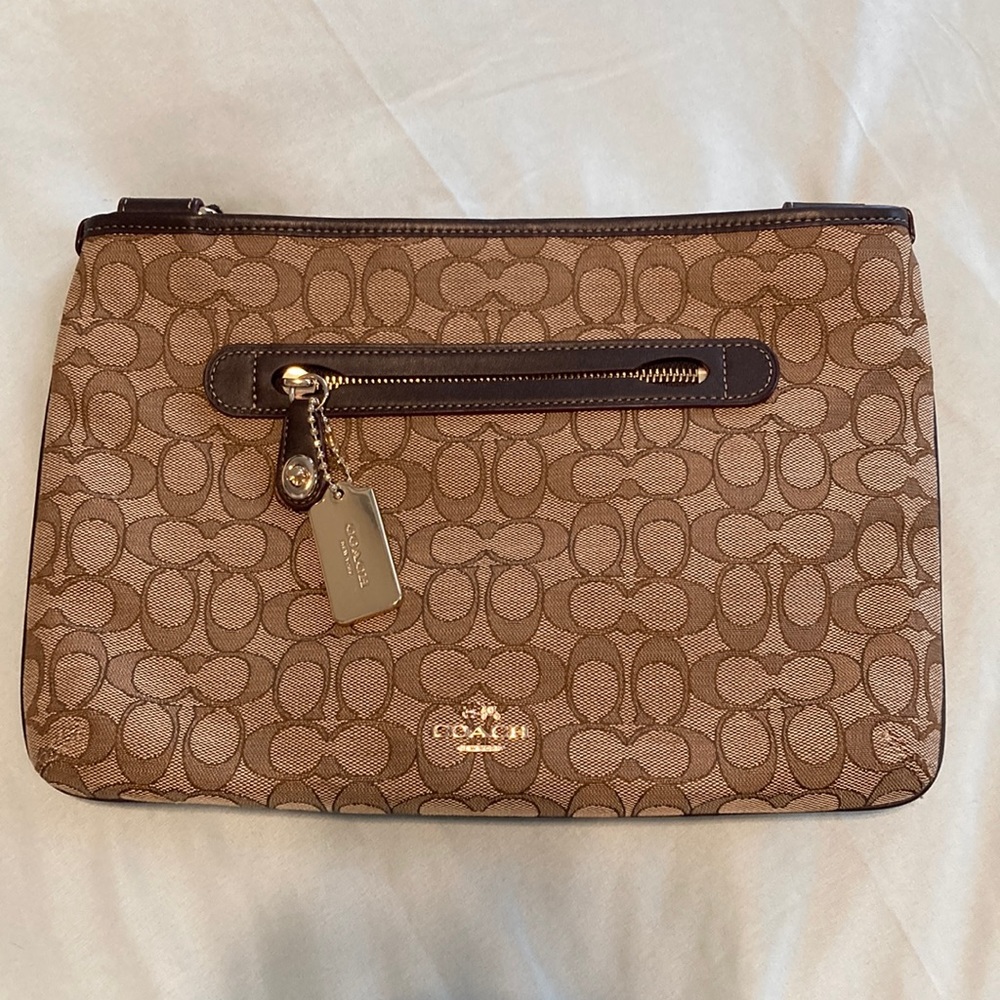 Coach Signature Print Canvas Satchel - image 1